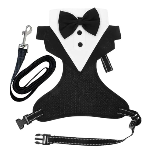 ifundom Hundeweste Smoking Harness für Hunde Formelles Hochzeitsoutfit mit Integrierter Leine Leicht und Auszuziehen Hohe Sichtbarkeit für Partys und Besondere Anlässe ifundom Hundeweste Smoking Harness für Hunde Formelles Hochzeitsoutfit mit Integrierter Leine Leicht und Auszuziehen Hohe Sichtbarkeit für Partys und Besondere Anlässe von ifundom