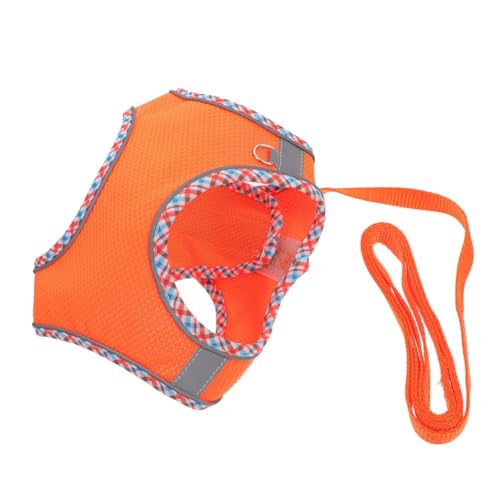 ifundom 1 Satz Hundegeschirr-Set Zug Geschirre Für Hunde Einstellbare Hundeleine Führen Hundetraining Körperpflege Groß Trainingsleine Für Hunde Haustier Hundegeschirre Polyester Orange von ifundom