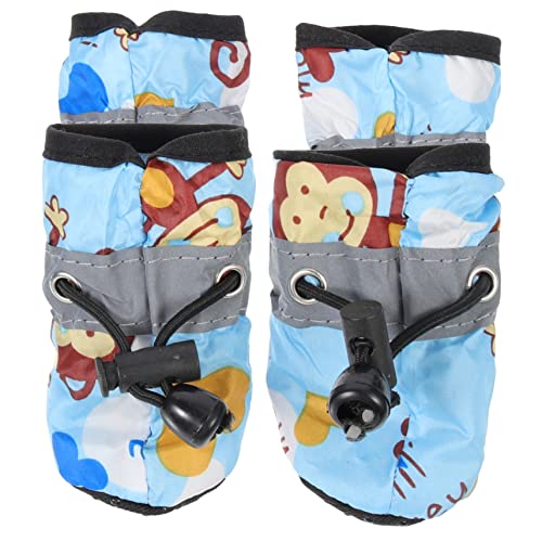 ifundom 1 Satz Schutzschuhe für Haustiere Verstellbare Atmungsaktive Hundeschuhe für Welpen rutschfeste Bequeme Pfotenschuhe für Winter und Outdoor Aktivitäten für Kleine und Empfindliche von ifundom