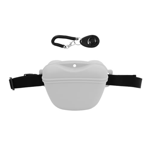 ifundom 1 Satz Silikonhund -Trainingstasche tragbare Leckerlitasche Pet Snacks tragbare Tasche Hundeausbildungsbeutel Hundereise -Leckerbeutel Hunde -Snack -Beutel Kieselgel Grau von ifundom