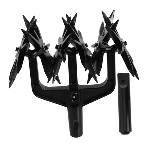 ifundom 1 Satz Vertikutierwerkzeuge Gartenbagger Manueller Rotationsgrubber Gartenbaggerwerkzeuge Grubber Rotationsgrubber Gartenwerkzeug Gartenfräse Bodenabs Schwarz von ifundom