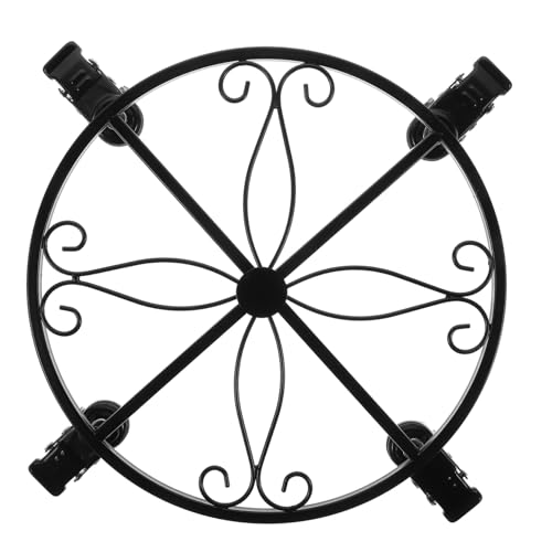ifundom 1 Stück Beweglicher Blumentopfständer im Freien Fass Rad Iron Art Blumentopfständer Eisengestell für Blumentöpfe Blumentopfständer aus Eisen Metall Black ifundom 1 Stück Beweglicher Blumentopfständer im Freien Fass Rad Iron Art Blumentopfständer Eisengestell für Blumentöpfe Blumentopfständer aus Eisen Metall Black von ifundom