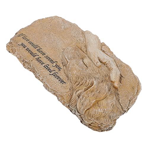 ifundom 1 Stück Grabstein zum Gedenken an Haustiere Denkmal für Immer personalisiert Pet Memorial Statue Pet Grave Statue Hund Grabstein Haustier-Gedenkskulptur aus Harz von ifundom
