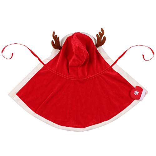 ifundom 1 Stück Haustier-umhang Party Weihnachten Hunde Mantel Haustierkostüm Mit Kapuze Haustiere Haube Vlies Hündchen Groß Vor Kleidung Haustier Umhang Haustier-Hoodie Pet Cape Stoff von ifundom
