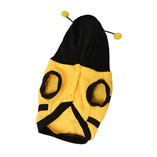 ifundom 1 Stück Haustierbiene verwandeltes Outfit Hunde Kostüm Hund Halloween Hund Brauch groß weihnachtsdeko Welpen-Hoodie Haustier-Outfits Haustierkleidung Vlies Yellow von ifundom