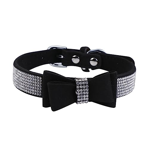 ifundom 1 Stück Heiße Diamantbogenkette Welpenhalsband Hund Körperpflege Kragen Binden Graviert Hundehalsbänder Mittel Name Hundehalsband Katzenhalsband Hundekrawatte von ifundom