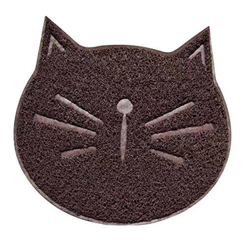 ifundom 1 Stück Katzenstreu Matte Katzenkopf Form Rutschfestes Schmutzabweisend zu Reinigen Schützt Holzfußböden und Teppiche Urinflecken Kompakte von ifundom