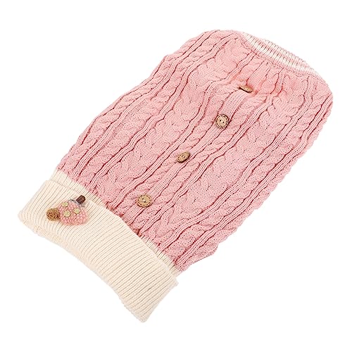 ifundom 1 Stück Kleidung Für Haustiere Winterjacke Für Hunde Klein Wintermantel Hundebekleidung Hundekleidung Kalt Haustierbekleidung Für Hunde Welpenpullover Welpenmantel Gestrick Rosa von ifundom