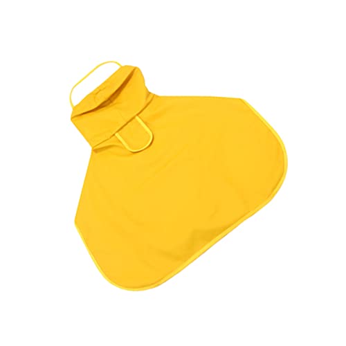 ifundom 1 Stück Regenmantel Haustiere Hundemäntel wasserdicht groß Hund wasserdichter Mantel für Hunde wimperntusche Regenjacke mit Kapuze Hunde Regenbekleidung Yellow von ifundom