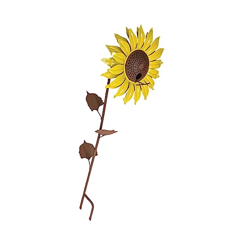 ifundom 1 Stück Sonnenblumen Vogelfutterspender Metall Futterstelle für Garten Deko für Kleine Vögel Wie Kanarienvögel und Papageien Outdoor Fütterung von ifundom