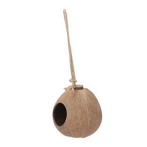ifundom 1stück Künstliches Vogelnest Kokosnussschale Atmungsaktiver Vogelunterstand Für Kanarienvögel Papageien Und Andere Kleine Vögel Natürliche Und Rustikale Dekoration Für von ifundom