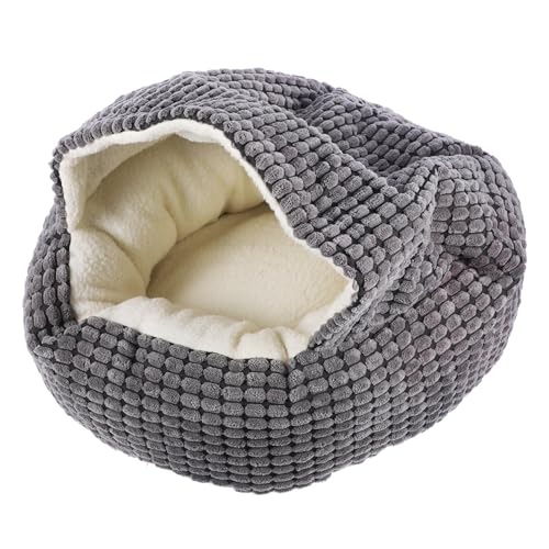 ifundom 1 Stück warmes Haustierbett Gemütliches Katzenbett Großes Katzenbett Katzennestbett winterliches Katzenhaus Zwinger Haustier Katzennest Heimtierbedarf Haustierhaus Maiswolle Grau ifundom 1 Stück warmes Haustierbett Gemütliches Katzenbett Großes Katzenbett Katzennestbett winterliches Katzenhaus Zwinger Haustier Katzennest Heimtierbedarf Haustierhaus Maiswolle Grau von ifundom