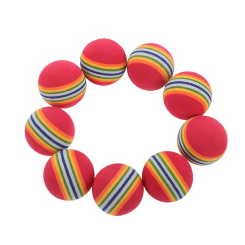 ifundom 10 Stück Haustier Regenbogenball Welpenspielzeug Kleine Hunde Zahnreinigungsspielzeug Hundeball Aktivität Katzenball Hundespielzeugbälle Kaufeste Hundespielzeugbälle von ifundom