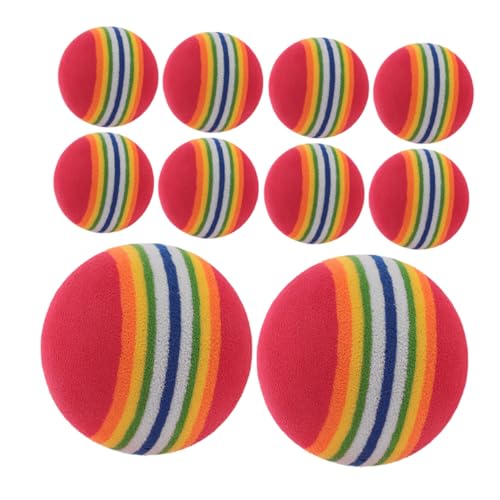 ifundom 10 Stück Teiliges Interaktiver Regenbogen bälle aus Robustem Eva Schaum Bissfestes Katzenspielzeug für Kätzchen und Kleine Hunde Leicht und Vielseitig für Indoor Spiel und von ifundom