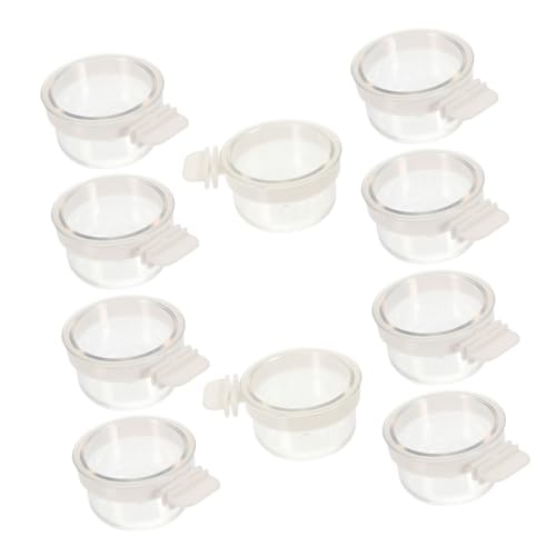 ifundom 10 Stück Teiliges Vogel Futter und Wasserbecher für Papageien Praktischer Hängender Futternapf Acryl Leicht zu Reinigen und Vielseitig Einsetzbar für Vogelkäfige und Verschiedene ifundom 10 Stück Teiliges Vogel Futter und Wasserbecher für Papageien Praktischer Hängender Futternapf Acryl Leicht zu Reinigen und Vielseitig Einsetzbar für Vogelkäfige und Verschiedene von ifundom