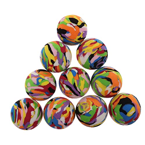 ifundom 10 Stücke Farbige Weiche Schaum Bälle Katzen Haustier Katze Teaser Ball Katze Bälle Für Katze Camouflage Eva von ifundom