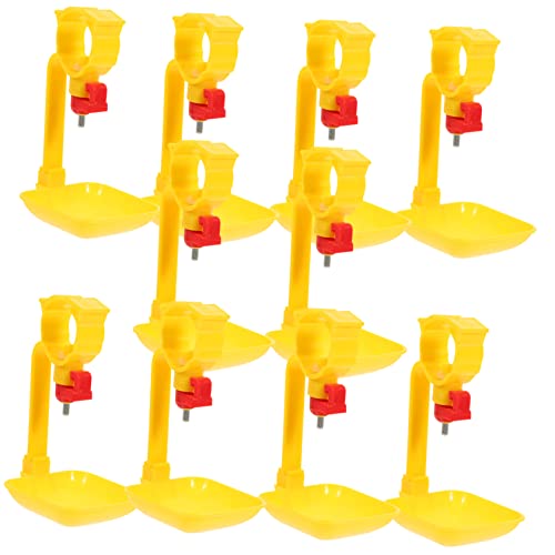 ifundom 10-teiliges Hühner-Wasserspender-Set, stabile Geflügel-Trinkbecher, einfach zu installieren, geeignet für Hinterhof-Hühner, verstellbare Höhe und Stahlkugel-Design von ifundom