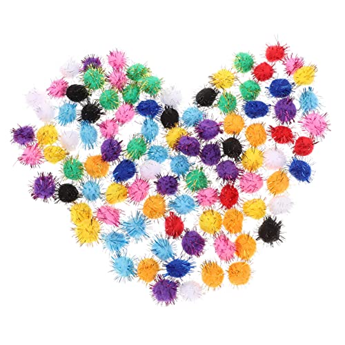 ifundom 100 Stück Flauschige Pompons Bälle für Kreatives Basteln und DIY Dekorationen Mix aus Farben von ifundom