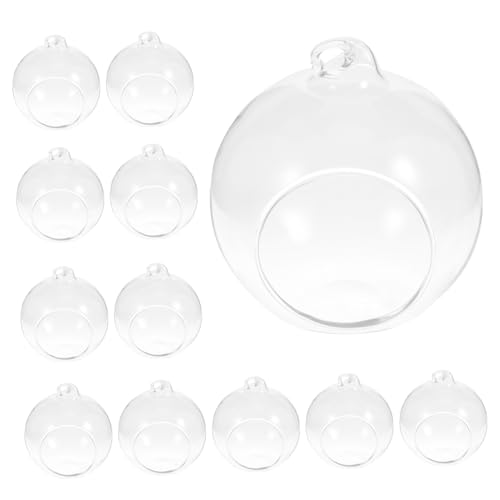 ifundom 12 Stück Micro-Landschaftsvase hängende Terrarienkugel für Haken Luftpflanzervase Behälter pflanzenständer Links -Terrarium Terrarium Glas Transparent ifundom 12 Stück Micro-Landschaftsvase hängende Terrarienkugel für Haken Luftpflanzervase Behälter pflanzenständer Links -Terrarium Terrarium Glas Transparent von ifundom