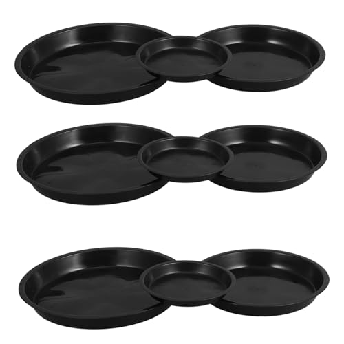 ifundom 12 Stück Schwarze Pflanzentöpfe Untersetzer Runde Blumentopf Schalen Tropfschalen für Pflanzenpflege und Cafés ifundom 12 Stück Schwarze Pflanzentöpfe Untersetzer Runde Blumentopf Schalen Tropfschalen für Pflanzenpflege und Cafés von ifundom