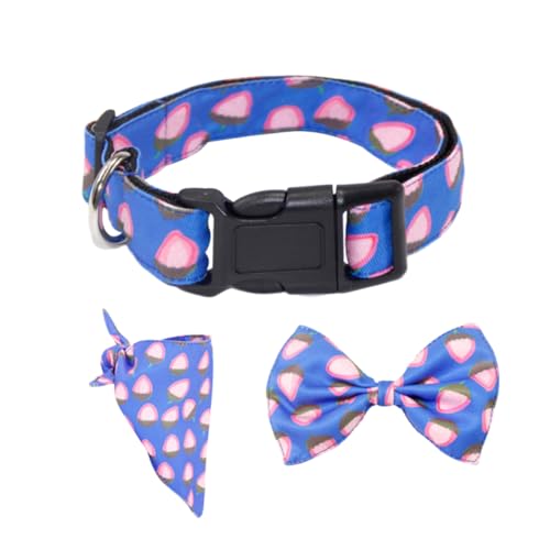 ifundom 1Satz Hundekrawatte Teiliges Haustierzubehör mit Bowknot Halsband und Dreieckigem Schal für Verstellbar und Abnehmbar für Stilvolle von ifundom