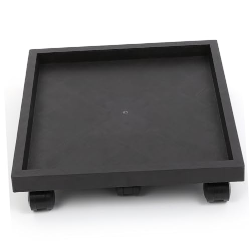 ifundom 1Stück Beweglicher Pflanzerstand Mit Stabilen Drehbaren Rädern Blumentopfhalter Tablett Hochwertigem Verstärktem Material Universelle Basis Für Garten Und Tiefbraun von ifundom
