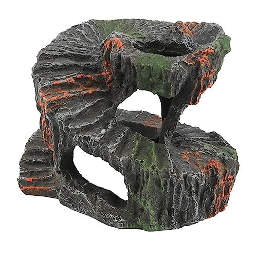ifundom 1Stück Reptilische Basking aus Harz für Aquarien Kletterrampe für Schildkröten und Wasserschildkröten Dekorative Terrassenlandschaft für Natürliches Aquarium von ifundom