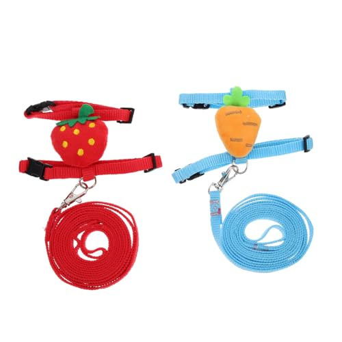 ifundom 2sätze Bunny Geschirr Set Mit Verstellbarem Geschirr Und Für Kleine Haustiere Atmungsaktive Kaninchen Und Katzenleine Teiliges Kit Zufälliger Stil von ifundom