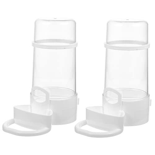 ifundom 2 Stück Automatisches Fütterungsgerät Vogeltrinker Vogelhäuschen zum Aufhängen im Freien Hamster zubehör Multifunktionaler Wasserfutterhalter für Vögel Vogelfütterer Plastik Weiß von ifundom