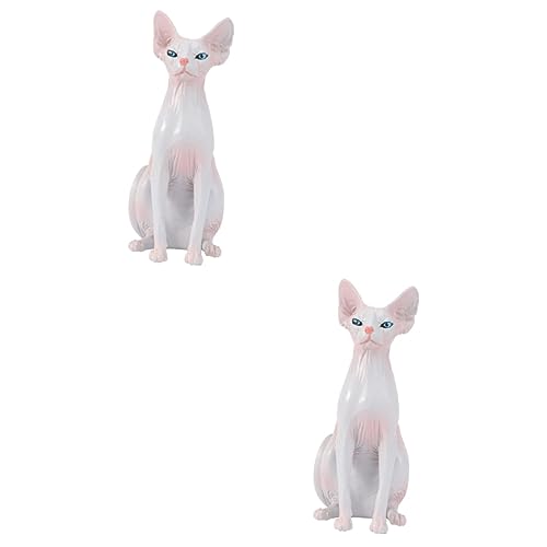 ifundom 2 STK Spielzeug für haarlose Katzen Spielzeug für Katzenmodelle statisches festes Tiermodell Kinderspielzeug Spielzeuge entzückendes Katzenmodell statisches festes Modell cat Figur von ifundom