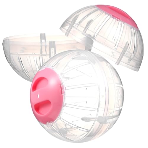 ifundom 2 Stück Hamster Übungsbälle Transparent Rosa Langlebige Kunststoff Laufkugeln mit Sicherheitsverschluss und Belüftung Atmungsaktive Bewegungsspielzeuge für Zwerghamster und Kleine ifundom 2 Stück Hamster Übungsbälle Transparent Rosa Langlebige Kunststoff Laufkugeln mit Sicherheitsverschluss und Belüftung Atmungsaktive Bewegungsspielzeuge für Zwerghamster und Kleine von ifundom