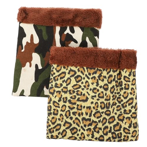 ifundom 2 Stück Hamsterschlafsack Warmes Kleines Haustierbett Kuschelig Angenehmes Material Meerschweinchen Schlafbeutel Cozy Schlafnest für Hamster Kaninchen Eichhörnchen von ifundom