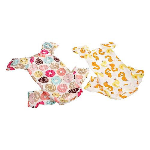 ifundom 2 Stück Haustier-Pyjama Winterlicher Hundeoverall Welpenkleidung Für Kleine Hunde Tragen Hundepyjama Mittelgroßer Hund Hunderobe Weiche Kleidung Für Haustierhunde Nach Baumwolle von ifundom