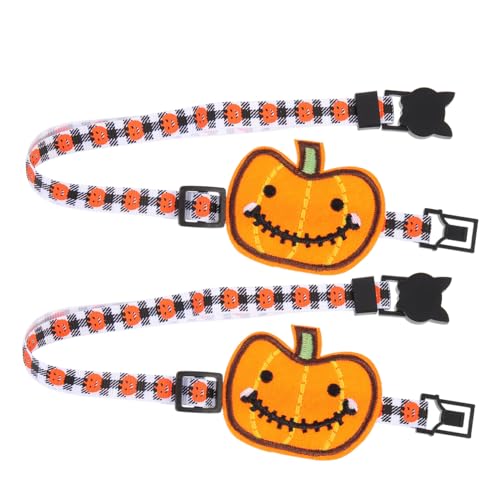 ifundom 2 Stück Haustierkragen Ornament Kürbis-Kätzchen- Halloween-Kragendekoration welpen Halsschmuck für Haustiere tragbares Haustierkragen Polyester Orange ifundom 2 Stück Haustierkragen Ornament Kürbis-Kätzchen- Halloween-Kragendekoration welpen Halsschmuck für Haustiere tragbares Haustierkragen Polyester Orange von ifundom