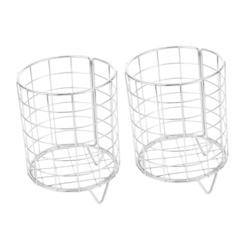 ifundom 2 Stück Heufütterung Hasenheu Gestell Klein Käfig Kaninchen Futterspender Drinnen Haustier Für Hamsterbedarf Haushaltsfütterung Eiserner Zubringer Hasenfutter Schmiedeeisen Silver von ifundom