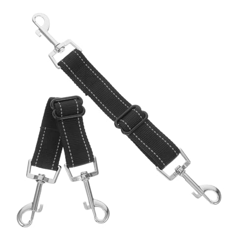 ifundom 2 Stück Hundehalsband Verbindungskette Doppelter Bräutigam Clip Haken Schnellwesten Leine Für Kleine Hunde Sitzarm Haustier DIY Reflektierende Hundeleine Hundehalsband von ifundom
