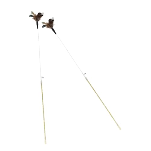 ifundom 2 Stück Katzen Teaser Sticks mit Federn und Glocken Lustiges Interaktives Katzenspielzeug zur Aktivierung Jagdinstinkte für Indoor Spiel und Bewegung ifundom 2 Stück Katzen Teaser Sticks mit Federn und Glocken Lustiges Interaktives Katzenspielzeug zur Aktivierung Jagdinstinkte für Indoor Spiel und Bewegung von ifundom