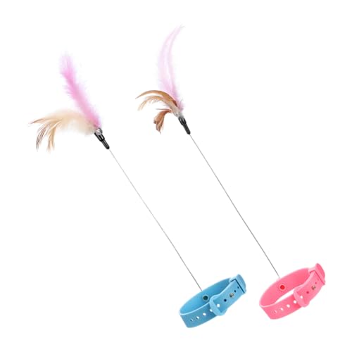 ifundom 2 Stück Katzenhalsband mit Angelrute und Fördert Spiele für Katzen im Innenbereich Langlebiges für Optimale Katzenunterhaltung ifundom 2 Stück Katzenhalsband mit Angelrute und Fördert Spiele für Katzen im Innenbereich Langlebiges für Optimale Katzenunterhaltung von ifundom