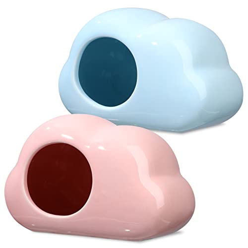 ifundom 2 Stück Keramik Hamsterversteck Wolkenform Kühlendes Hamsternest für Kleine Haustiere aus Porzellan ifundom 2 Stück Keramik Hamsterversteck Wolkenform Kühlendes Hamsternest für Kleine Haustiere aus Porzellan von ifundom