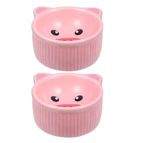 ifundom 2 Stück Keramische Futterschalen für Hamster Niedlicher Futter und Wassernapf Rutschfestes Design für Kleintiere für Hamster und Meerschweinchen von ifundom