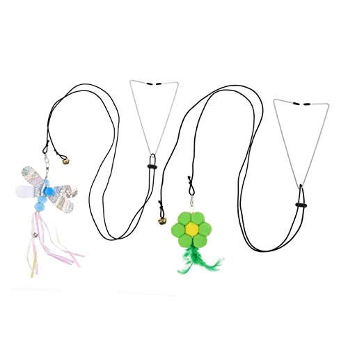 ifundom 2 Stück Kreatives Katzenspielzeug Verstellbare Spielangel mit Triangle Hooks für Interaktives Teiliges Kit mit Blüten und Libellen Austauschköpfen für Katzen und Kätzchen ifundom 2 Stück Kreatives Katzenspielzeug Verstellbare Spielangel mit Triangle Hooks für Interaktives Teiliges Kit mit Blüten und Libellen Austauschköpfen für Katzen und Kätzchen von ifundom