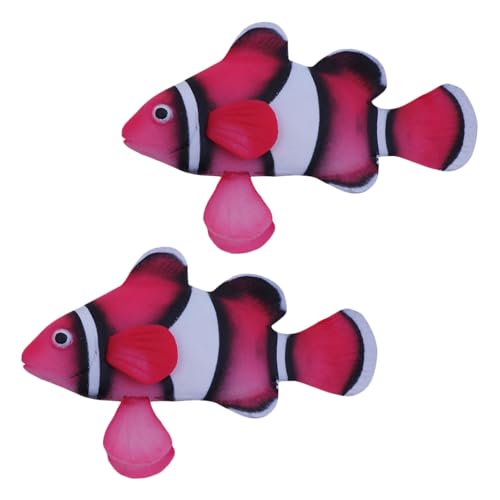ifundom 2 Stück Realistische Clownfische Aquarium Dekoration Schwimmend Langlebig Farbecht Einfach zu Reinigen für Süß Meerwasseraquarien Fish Tank Ornament von ifundom
