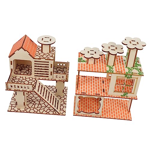 ifundom 2 Stück Teiliges Hamsterhaus aus Natürlichem Holz Kreatives Haustier Spielplatz mit Plattform und Versteck Robust und Geruchsfrei Geeignet für Hamster Meerschweinchen Chinchillas ifundom 2 Stück Teiliges Hamsterhaus aus Natürlichem Holz Kreatives Haustier Spielplatz mit Plattform und Versteck Robust und Geruchsfrei Geeignet für Hamster Meerschweinchen Chinchillas von ifundom