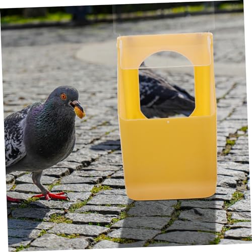 ifundom 2 Stück Vogelfutterspender mit Deckel Multifunktional für Tauben und Hühner Hängend Platzsparend Futter und Wasserspender Wiederverwendbar Geeignet für Käfige und Taubenschläge von ifundom
