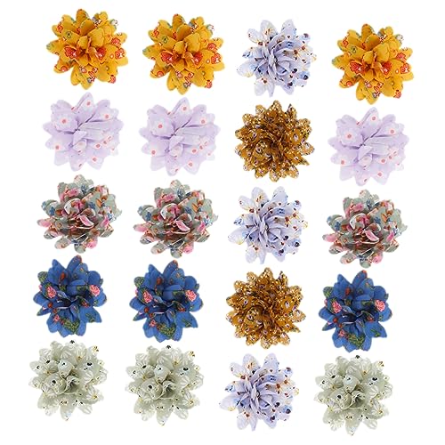 ifundom 20 Stück Hundebogen hundeschleife hundefotografie Anhänger für Hundehalsband Haustier Körperpflege binden Bögen Hundehalsband für Welpen mit Blumen Blumenhalsband für Welpen Spitze von ifundom