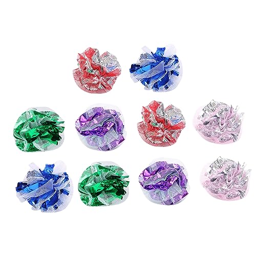 ifundom 20 Stück Katzenspielzeug Crinkle Bälle Lustige Quietscher Spielbälle für Katzen und Kätzchen für Spaß Zufällige Zufällige Farbe ifundom 20 Stück Katzenspielzeug Crinkle Bälle Lustige Quietscher Spielbälle für Katzen und Kätzchen für Spaß Zufällige Zufällige Farbe von ifundom