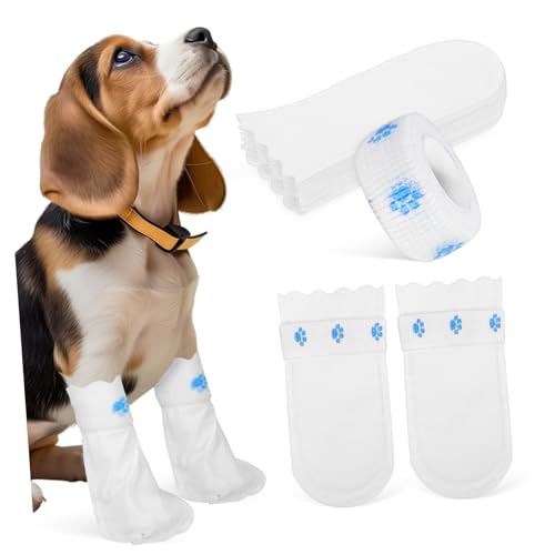 ifundom 20 Stück Teiliges Einweg Hundeschuhe S Leichte Weiche Pfotenschutz Booties mit Praktischem Bandagenverschluss Vielseitig für Outdoor und Indoor Nutzung Schützend gegen Hitze und von ifundom