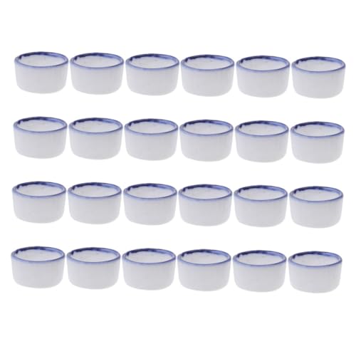 ifundom 24 Stück Spinnen- -vogelbad Reptilien-wasserschale Klein Turtle Feeder Terrarienschalen Wasserspender Für Haustiere, Eidechsen Aquarellpalette Aus Porzellan Weiß Keramik von ifundom