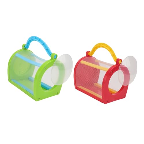 ifundom 2Er-Box Tragbarer Insekten käfig Froschterrarium Spielset für Kinder Insekten tragegriff Spielzeuge kinderspielzeug tragbarer Käfig Insektenhaus draussen Spielzeugset Suite von ifundom