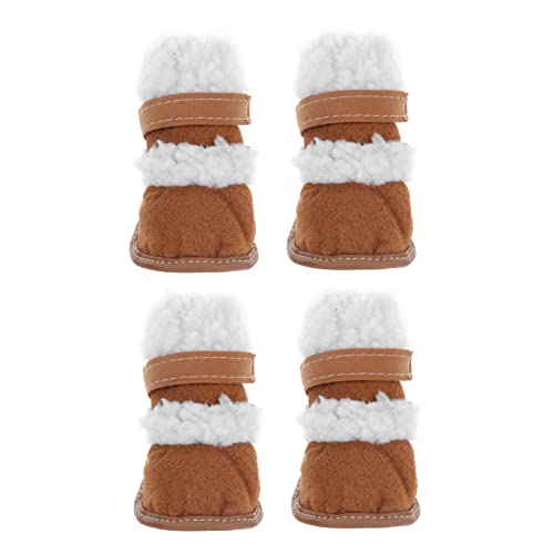 ifundom 2Paare Welpenstiefel rutschfeste Und wasserdichte Hundeschuhe Für Winter Teiliges Für Outdoor Aktivitäten Und Schutz Hundepfoten von ifundom